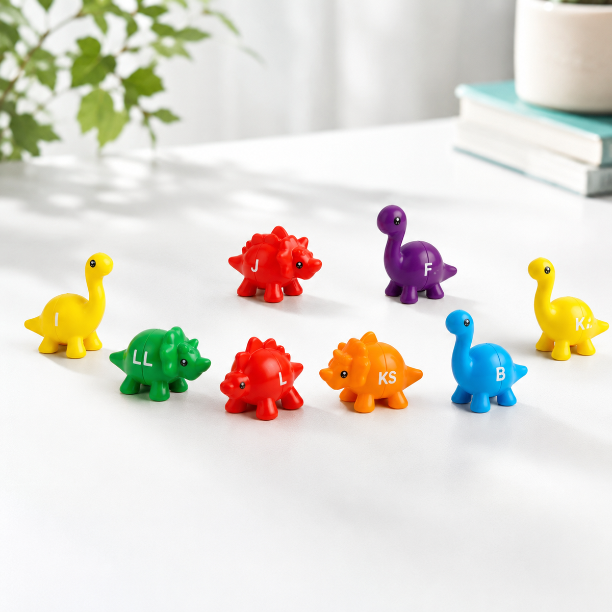 Dinosaurier Lernspielzeug – Farben, Zahlen & Buchstaben spielerisch entdecken Anzahl 10 Stück