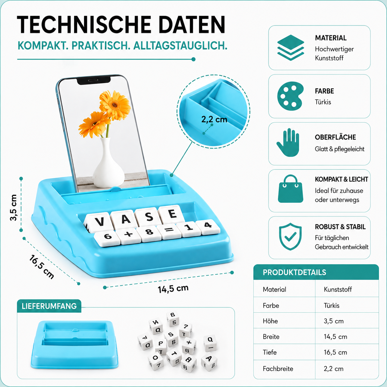 2-in-1 Vorschul-Lernspiel – Buchstaben, Wörter & Zahlen spielerisch lernen
