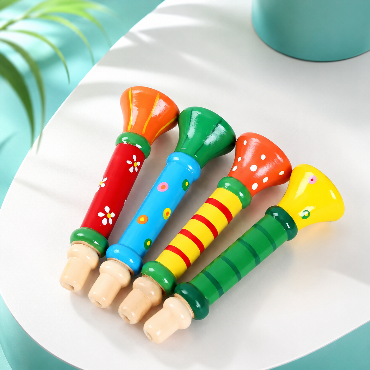 Holz Trompete für Kinder – Montessori Klang & Lernspaß
