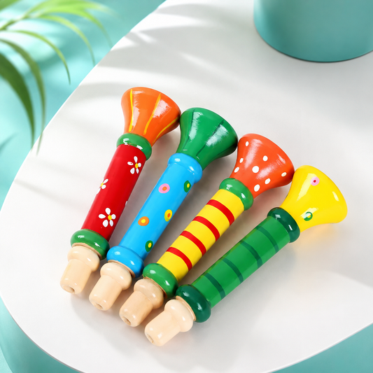 Holz Trompete für Kinder – Montessori Klang & Lernspaß
