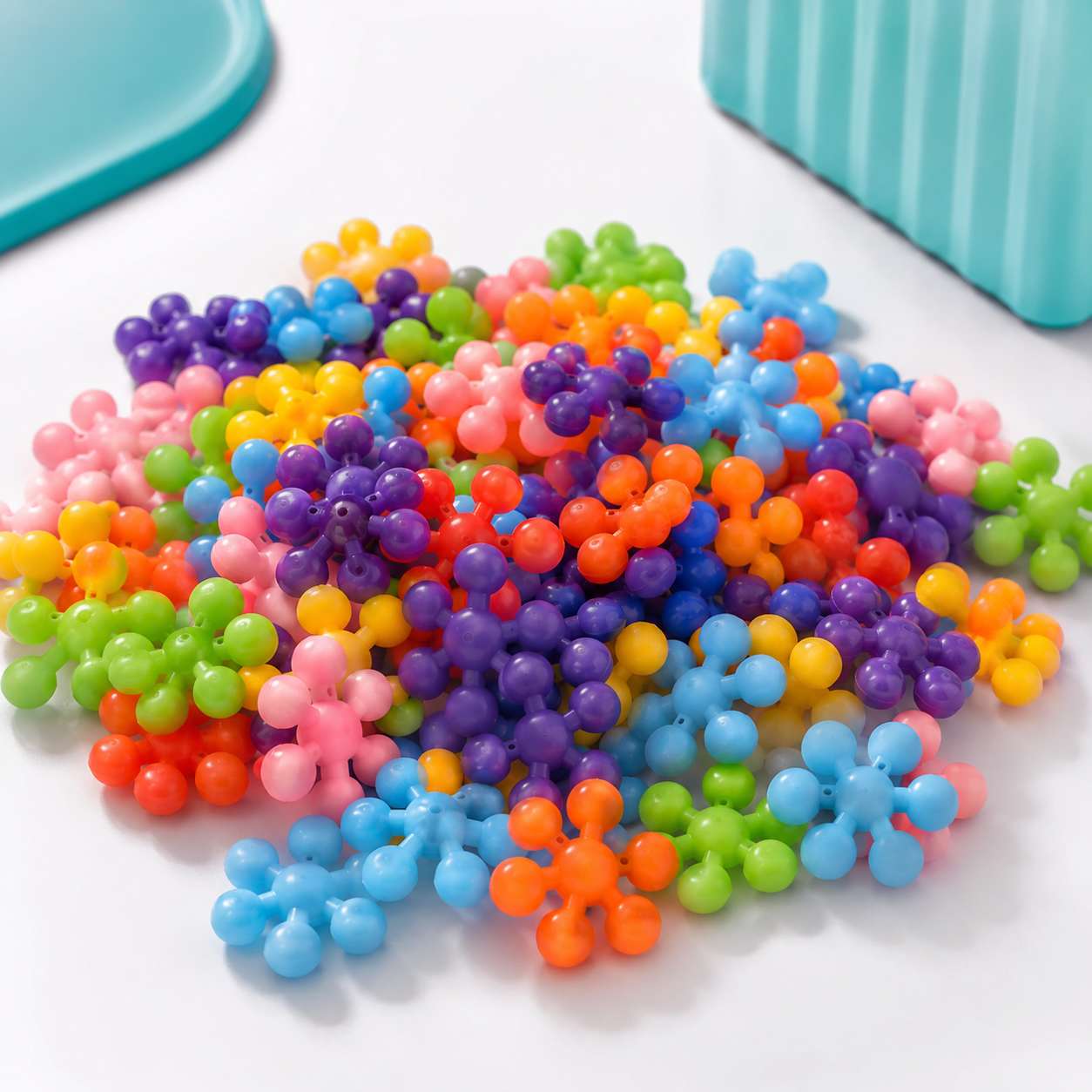 3D-Schneeflocken-Bausatz – Drehbare Bausteine für kreativen Spielspaß 200 Stück