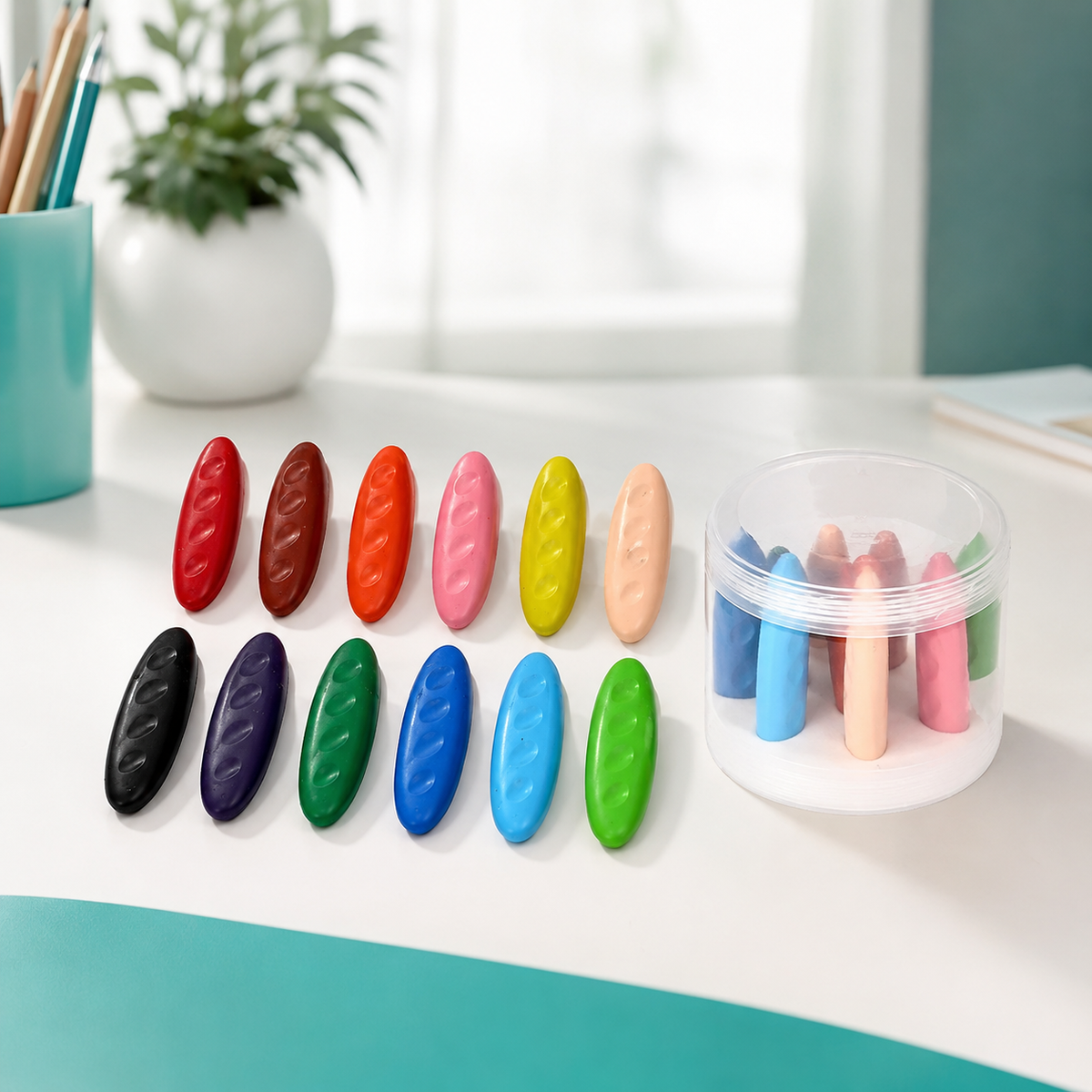 Kinderfreundliche Wachsmalstifte – 36 Farben, abwaschbar & sicher! 12