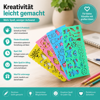 DIY Muster-Schablonen – Kreative Stencil-Satz für Fotoalben & Sammelalben