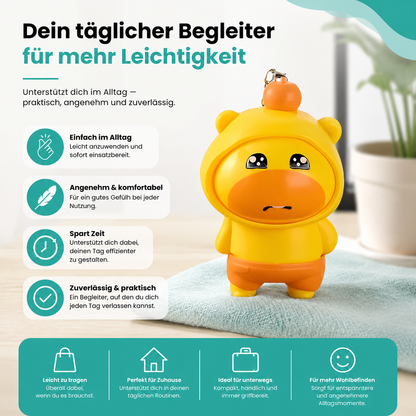 Capybara Lulu Schlüsselanhänger – Lustiger Dreh-Spaß mit 3 Gesichtern
