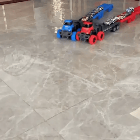 Großer Auto Transport Truck mit Rennwagen – Kinder Spielset