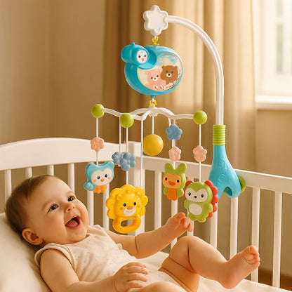 Babykrippe Musik Mobile Rassel Spielzeug, Licht & Fernbedienung