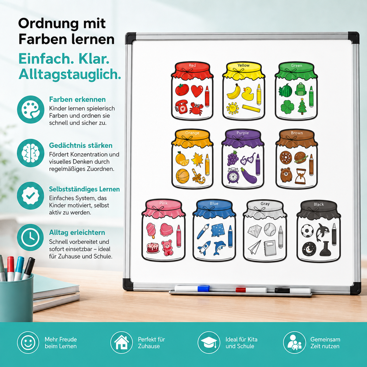 Magnetisches Farb- & Sortierspiel – Lernen, Spielen & Entdecken