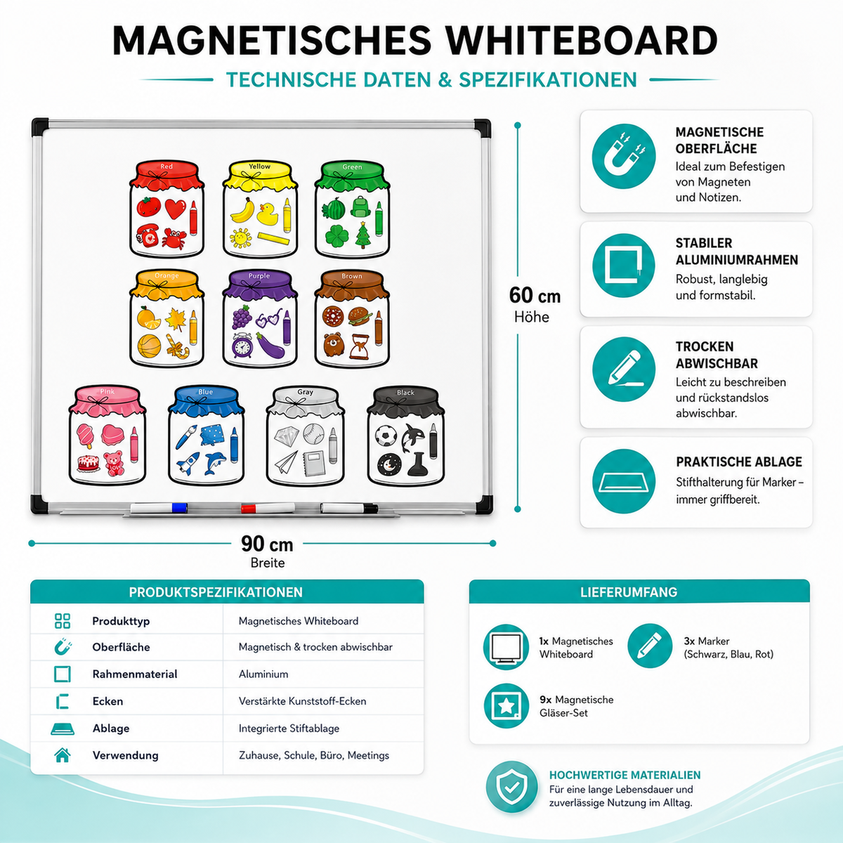 Magnetisches Farb- & Sortierspiel – Lernen, Spielen & Entdecken