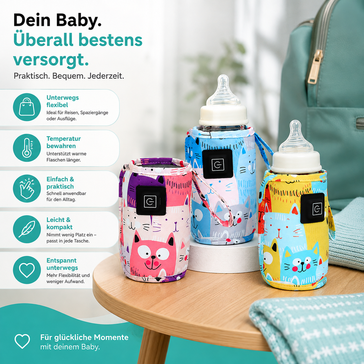 USB Babyflaschenwärmer – Immer trinkbereit, überall!