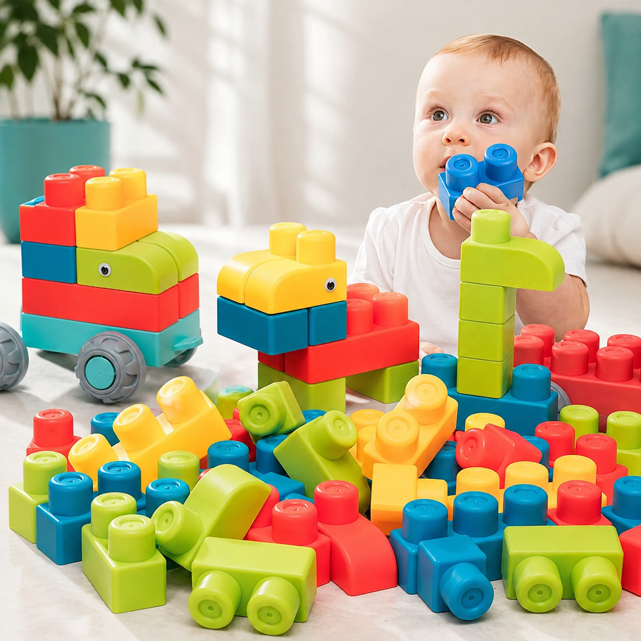 Weiche Bausteine für Kinder – Sicher bauen, spielen & lernen