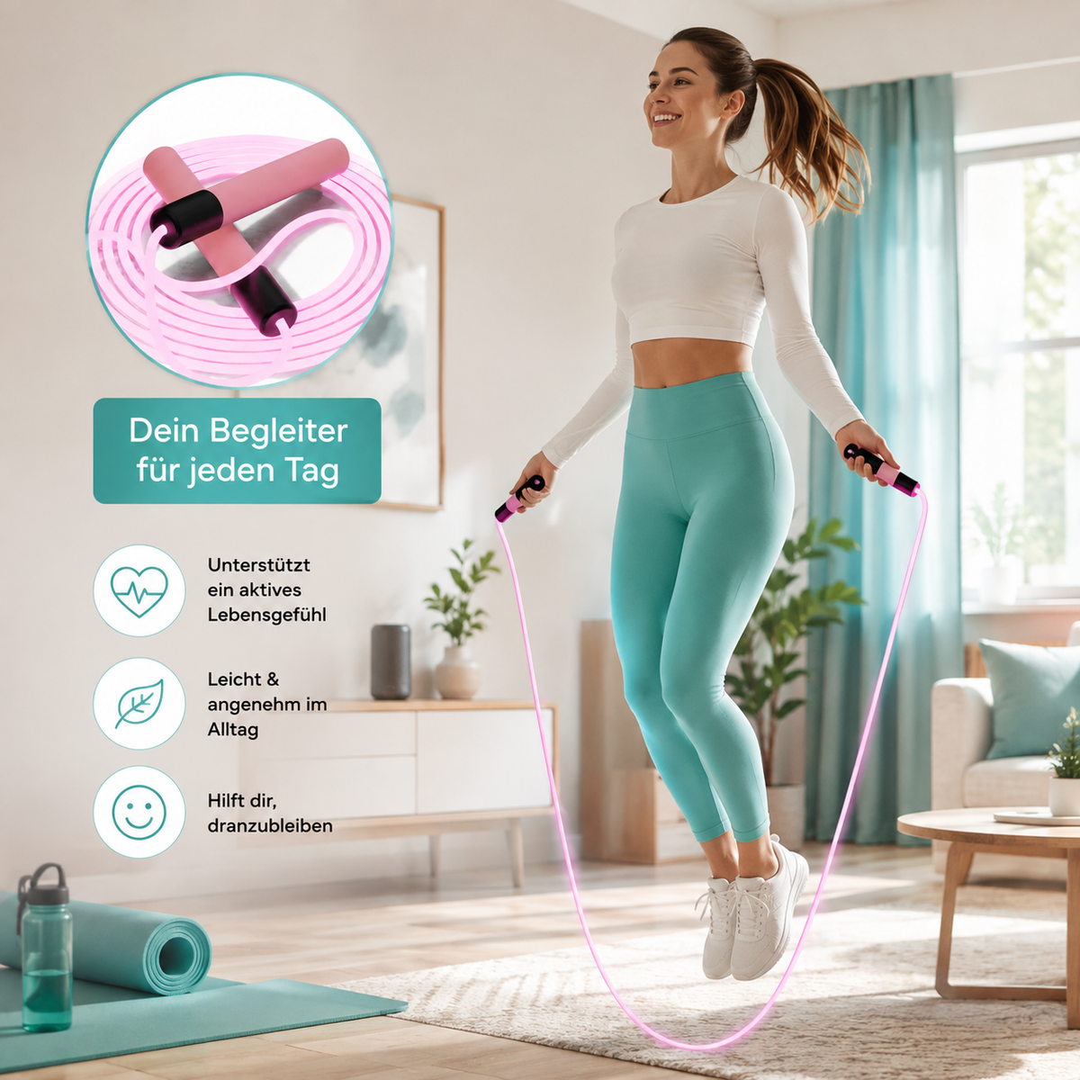 LED Springseil für Kids & Erwachsene – Leuchtender Fitness-Spaß