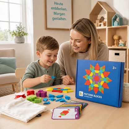 155-teiliger Montessori Holzpuzzle Satz – Lernen & Spielen