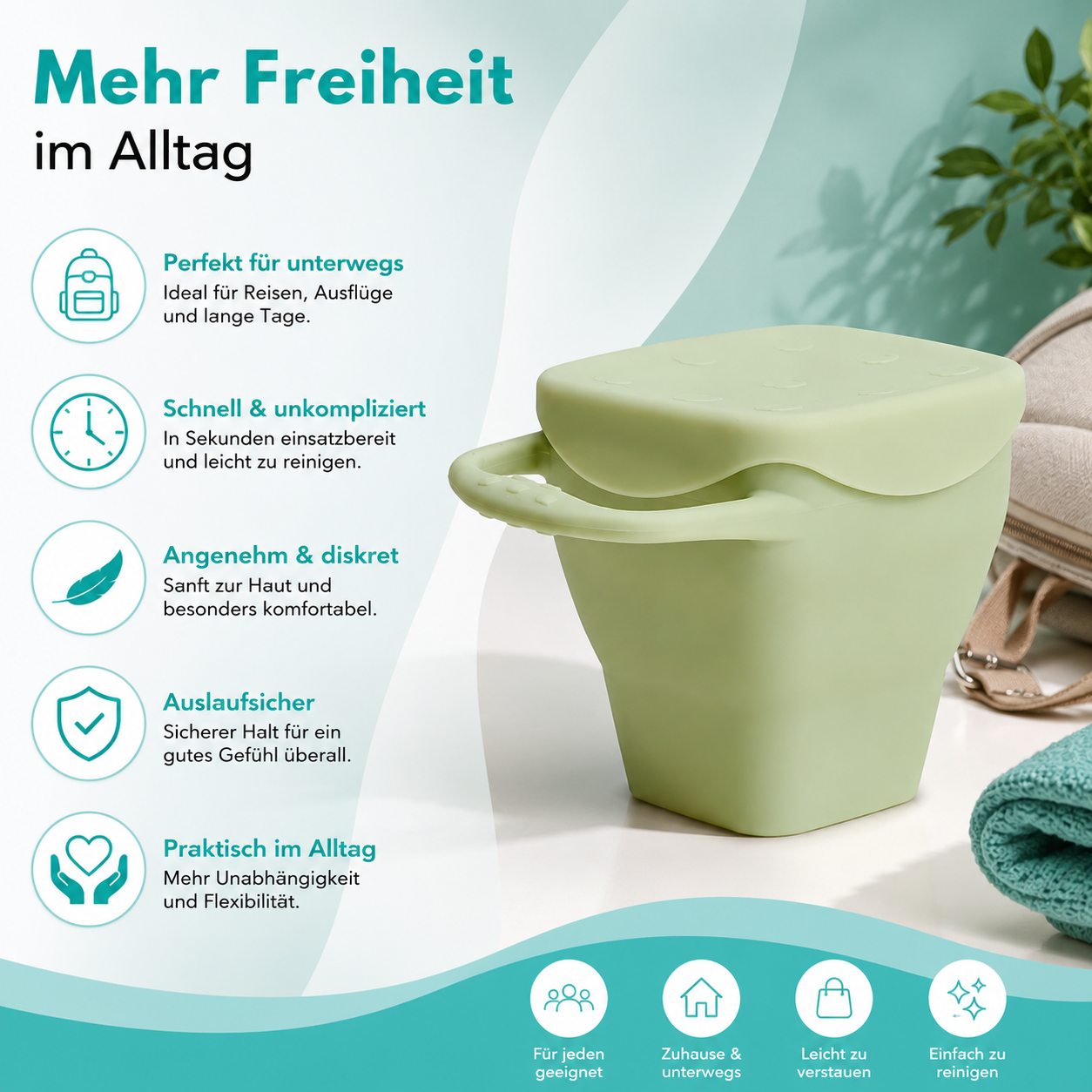 Baby-Silikon-Snackbecher – auslaufsicher, BPA-frei & praktisch für Kleinkinder