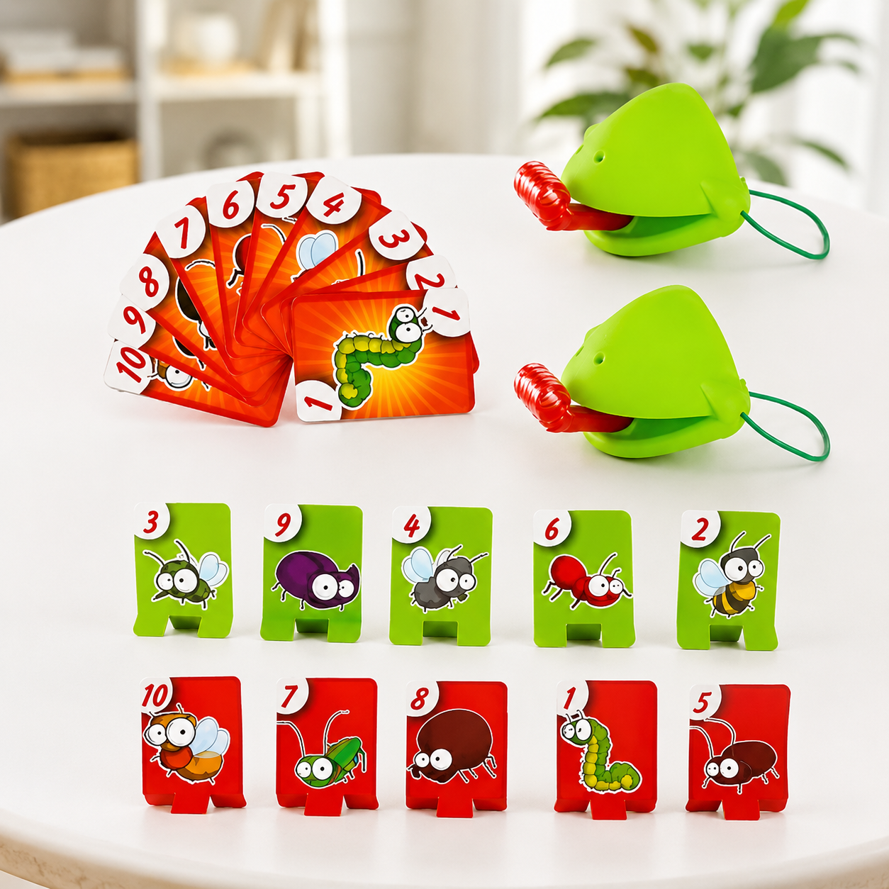 Frosch-Brettspiel für die ganze Familie – lustiger Zungenspaß für Groß und Klein Zwei-Spieler-Kampf