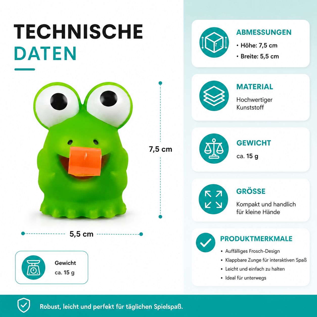 Frosch-Brettspiel für die ganze Familie – lustiger Zungenspaß für Groß und Klein