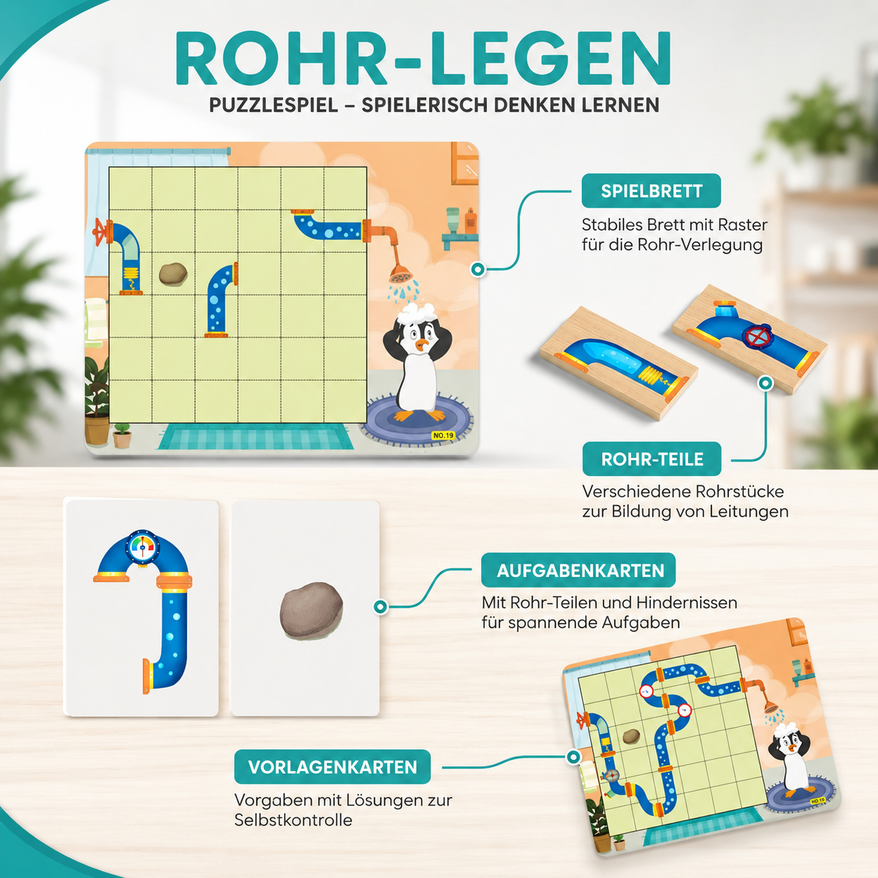 Pinguin-Puzzlespiel für Kinder – Spielerischer Lernspaß für die ganze Familie