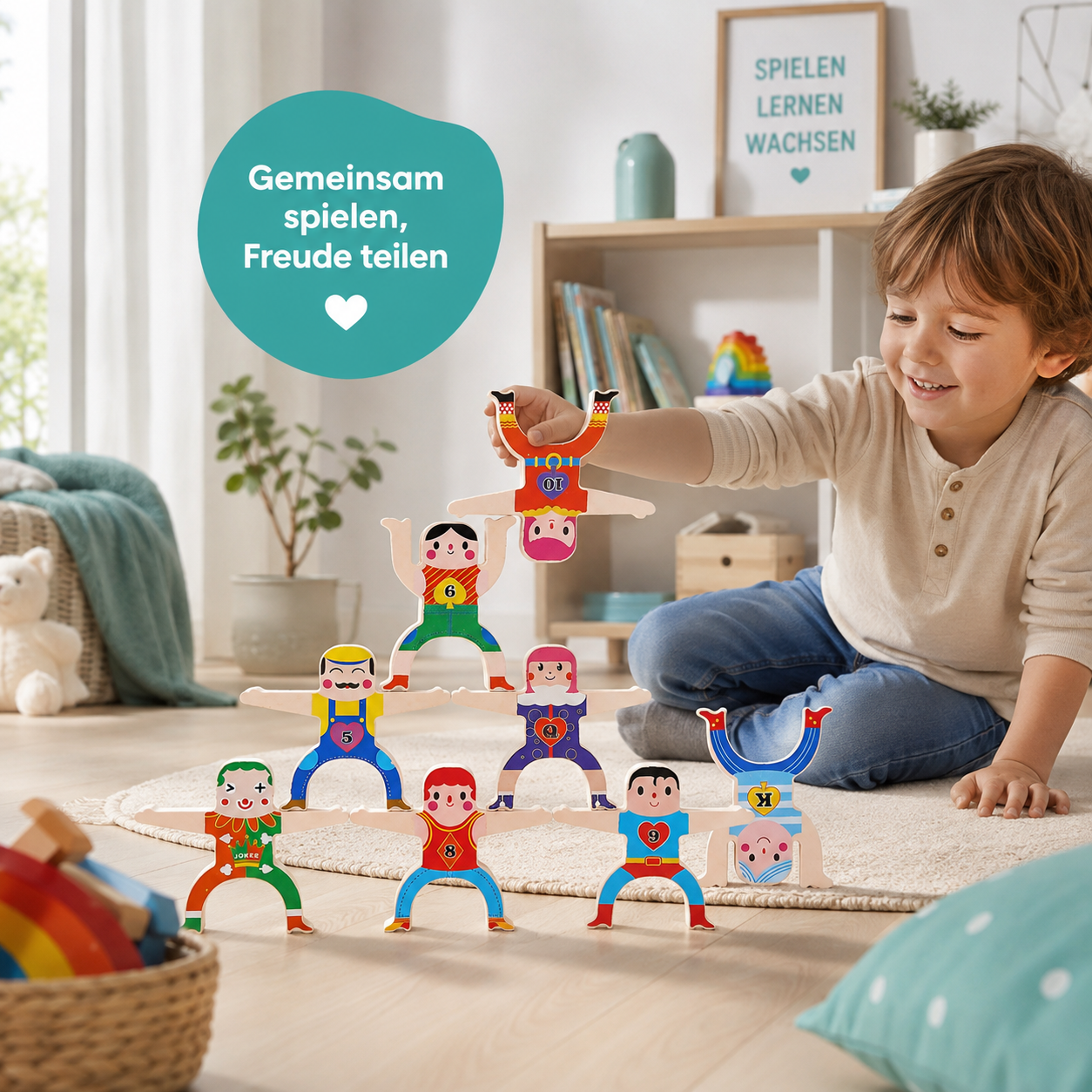 Montessori Stapelspaß – Balance-Bauklötze für Kinder