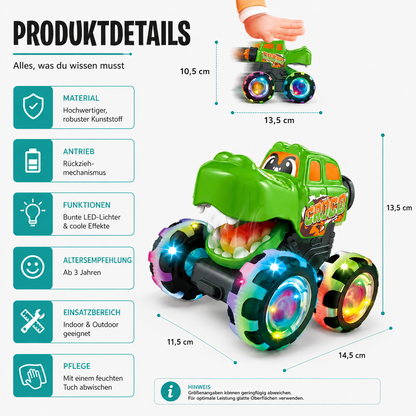 Leuchtender Monster-Truck mit Rückziehantrieb für Kinder