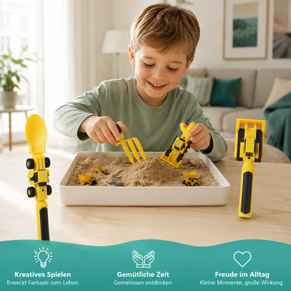 Bauwerkzeug-Besteckset für Kinder – Spielerisch essen lernen