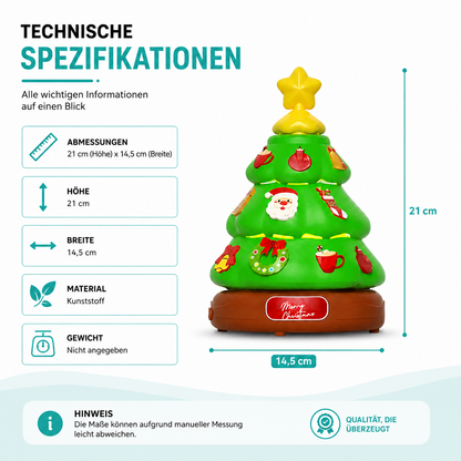 Magische Weihnachtsbaum Musikbox mit Seifenblasen & Licht