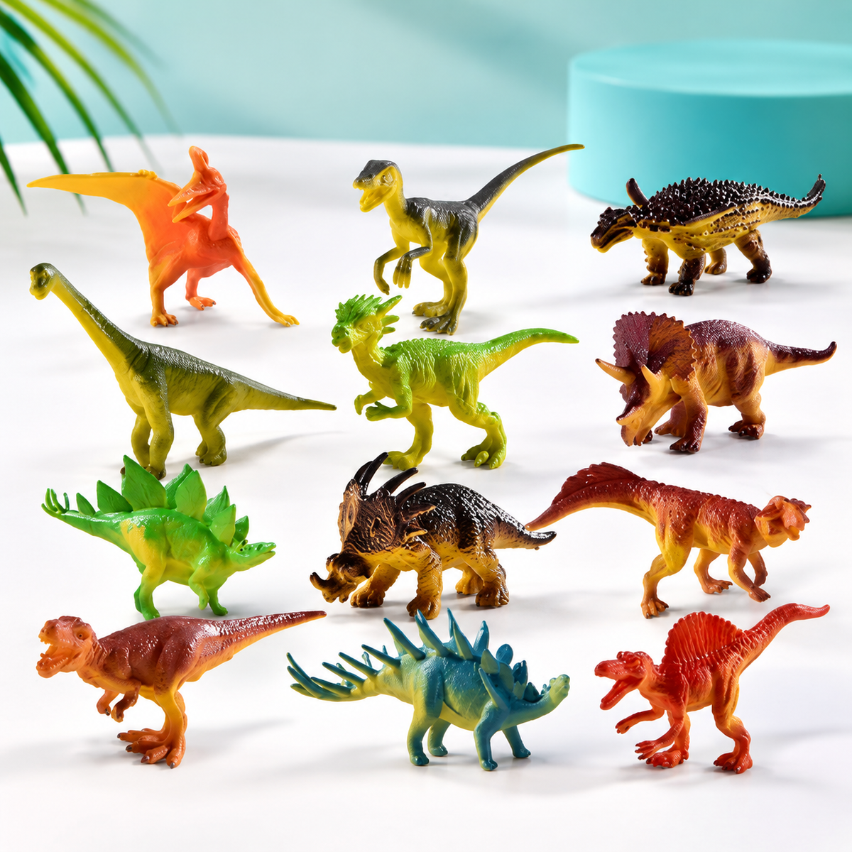 Dino Transport-LKW – Aktion, Fantasie & Spielspaß für Kinder Zufällige 12 Stück
