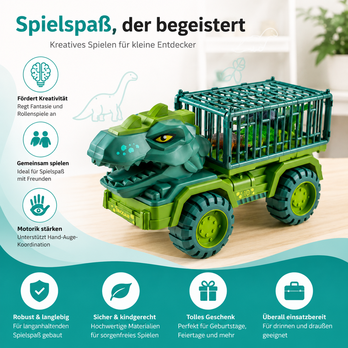 Dino Transport-LKW – Aktion, Fantasie & Spielspaß für Kinder