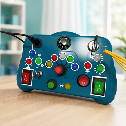 LED Montessori Busy Board – Interaktives Lernspielzeug Grün