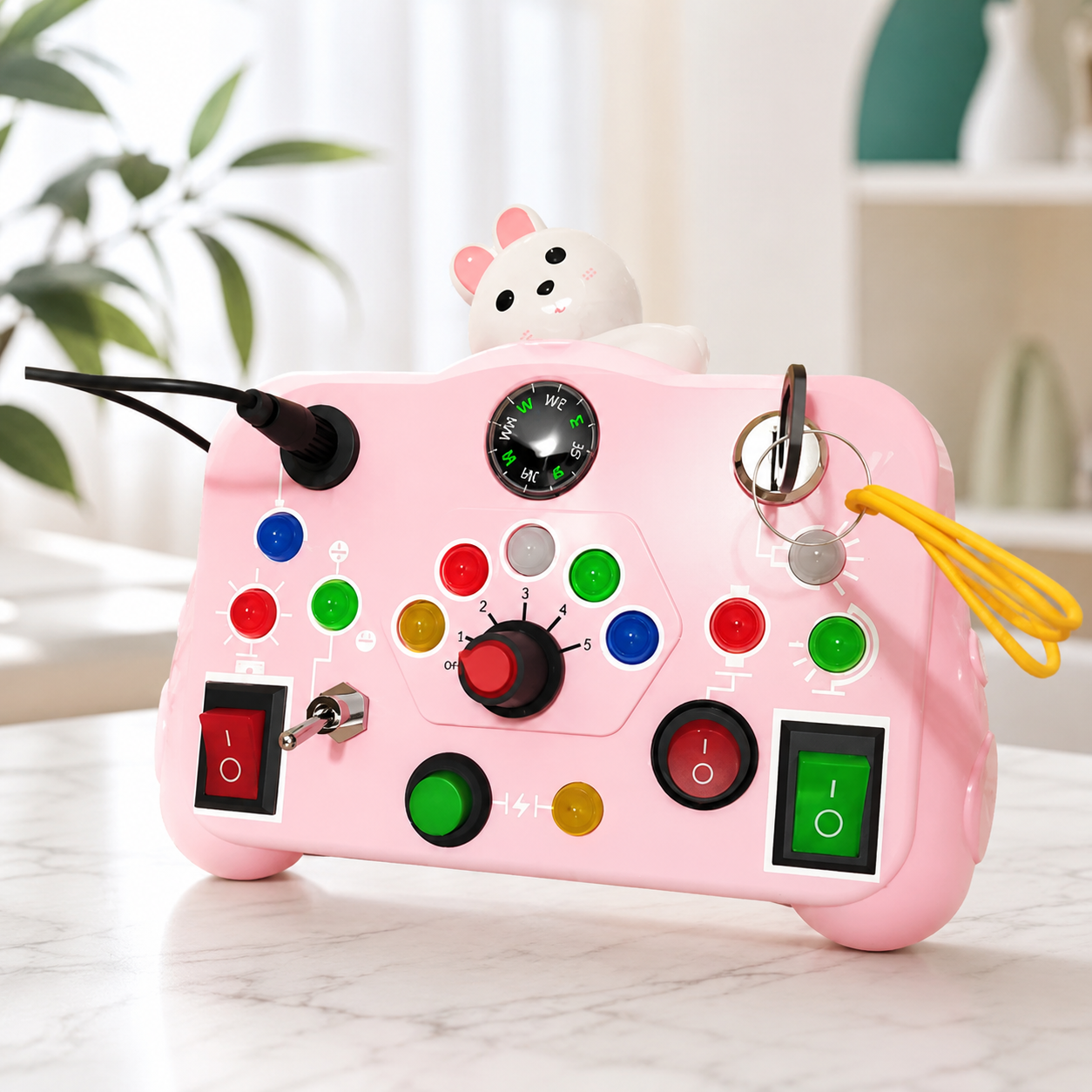 LED Montessori Busy Board – Interaktives Lernspielzeug Rot