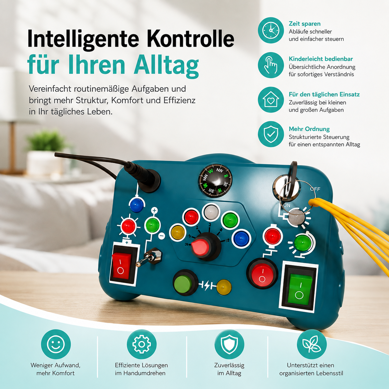 LED Montessori Busy Board – Interaktives Lernspielzeug