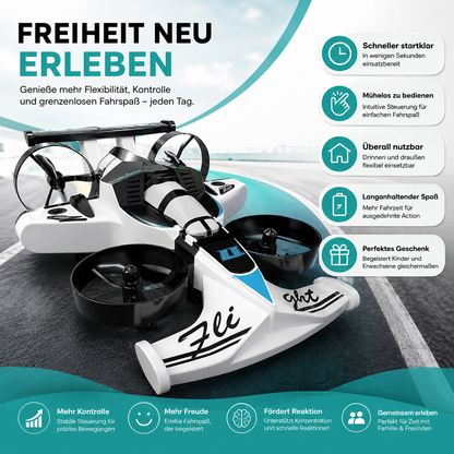 2-in-1 RC Flugzeug & Drift-Auto – Aktion in der Luft & Bin Boden
