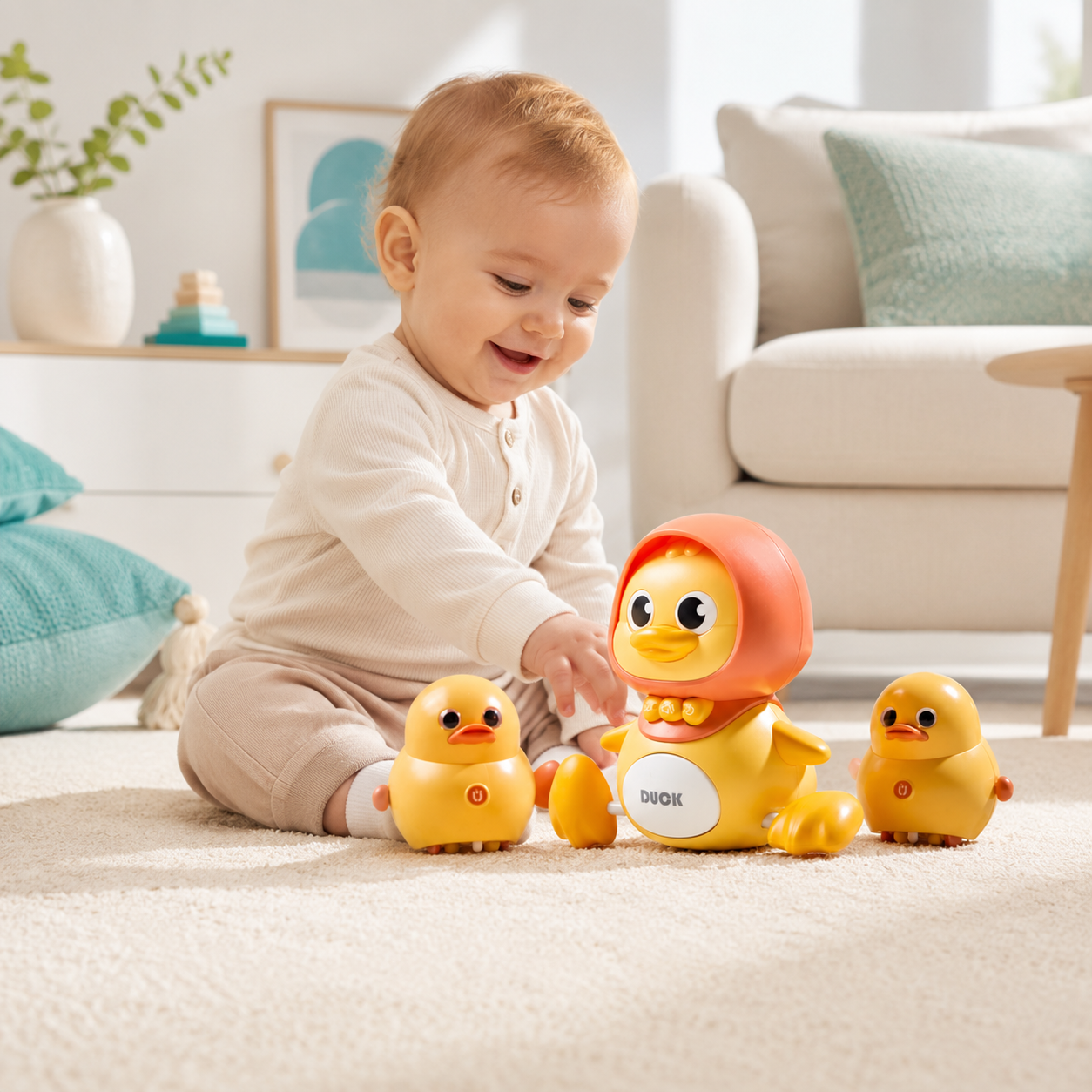 Musikalisches Entenspielzeug für Kinder mit Licht und Bewegung