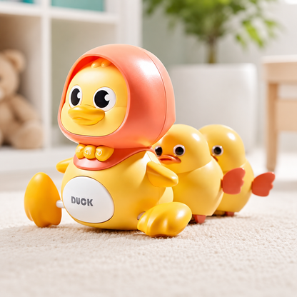 Musikalisches Entenspielzeug für Kinder mit Licht und Bewegung Mutter Ente+3 Baby-Ente