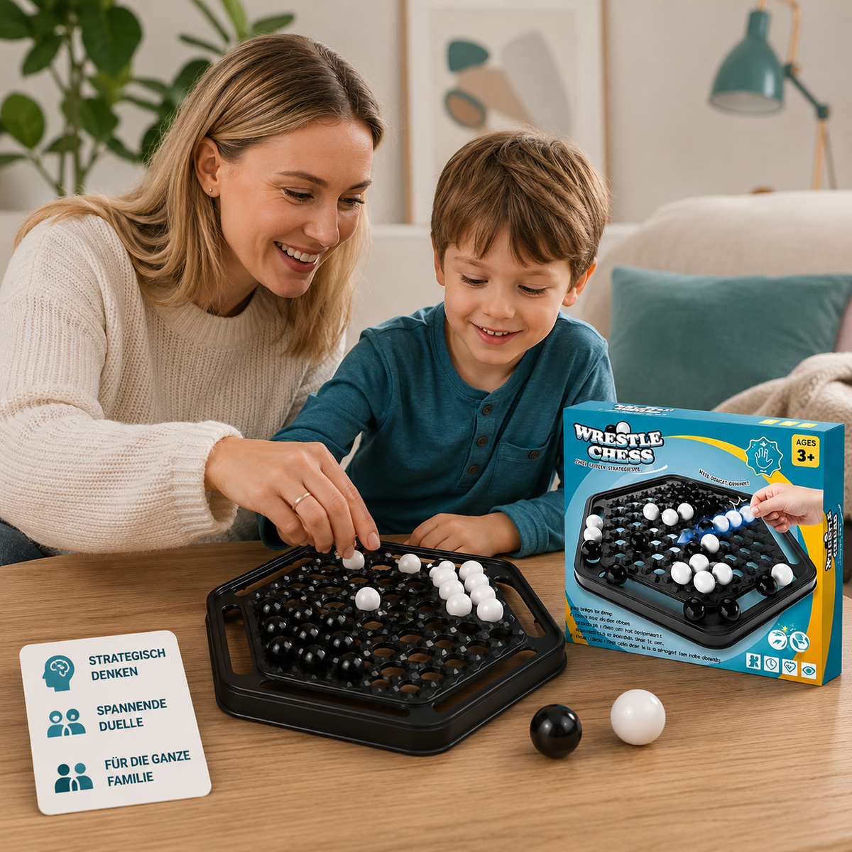 Drücken Hart Schach– Strategisches Familien Duell