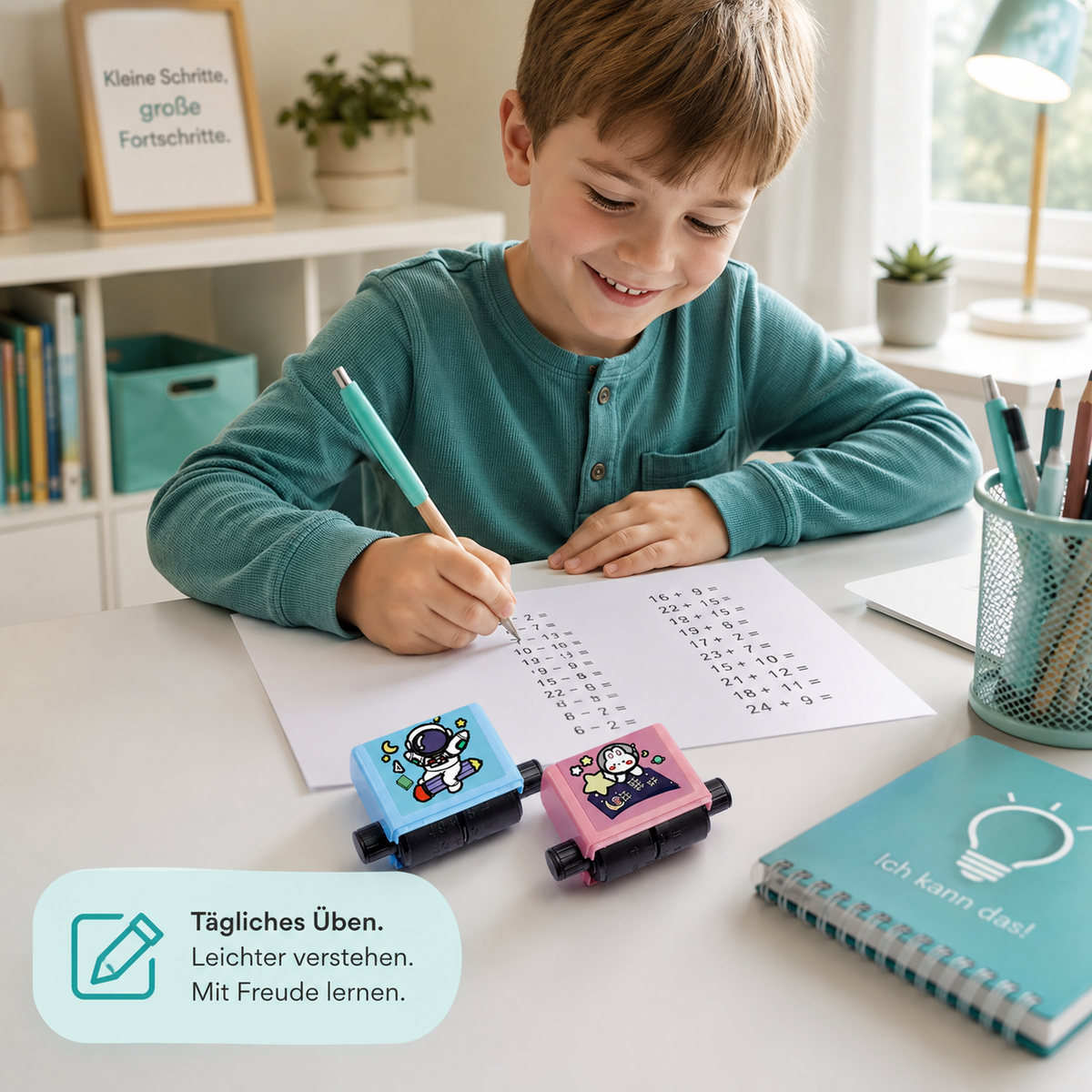 Rollenstempel für Matheübungen für Kinder
