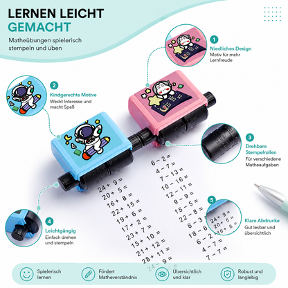 Rollenstempel für Matheübungen für Kinder