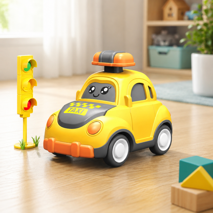 Drücken & Gehen Auto Spielzeug – Lern und Spielset Fahrzeuge Krankenwagen