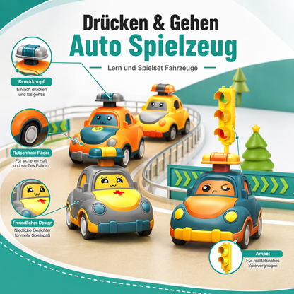 Drücken & Gehen Auto Spielzeug – Lern und Spielset Fahrzeuge