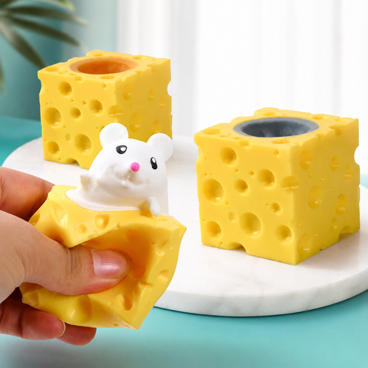 Lustig Maus & Käse Stress Spielzeug– Spiel, Spaß & Entspannung Weiß