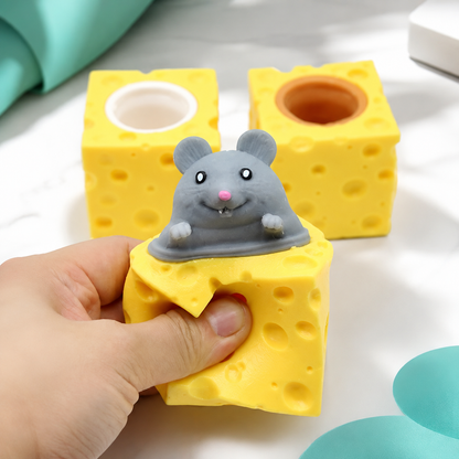 Lustig Maus & Käse Stress Spielzeug– Spiel, Spaß & Entspannung Grau