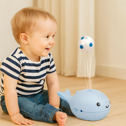 Elektrisches Walspielzeug mit schwimmendem Ball und Doppellüfterfunktion