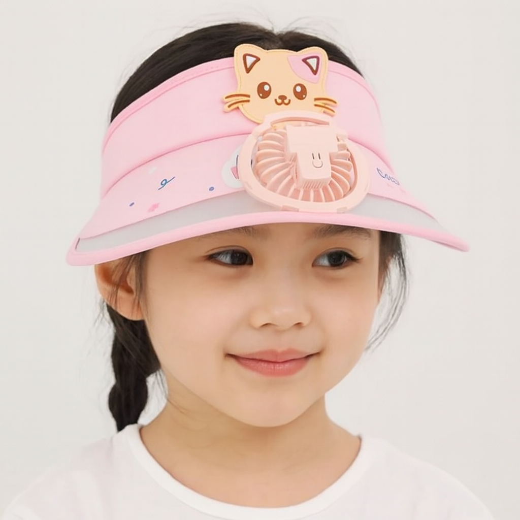 Sonnenschutz & frische Brise – USB Ventilator Cap für Kids