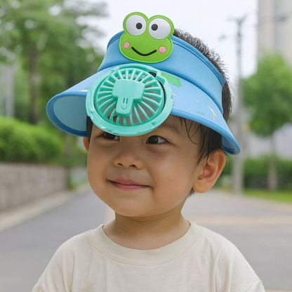 Sonnenschutz & frische Brise – USB Ventilator Cap für Kids