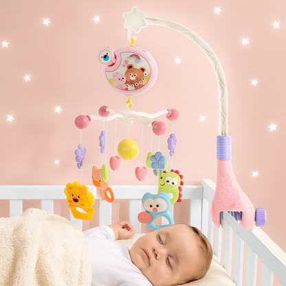 Babykrippe Musik Mobile Rassel Spielzeug, Licht & Fernbedienung