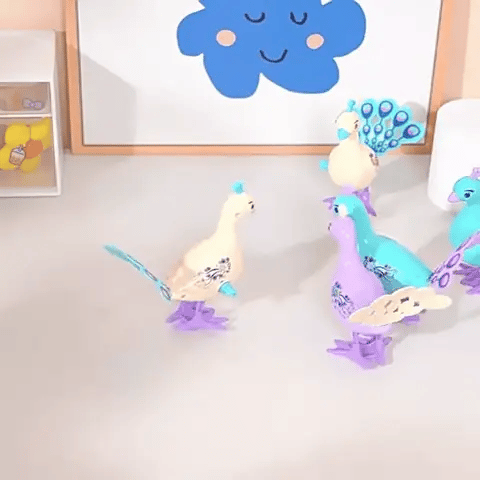 Klassischer Uhrwerk-Pfau – Kreatives Spielzeug ohne Batterien