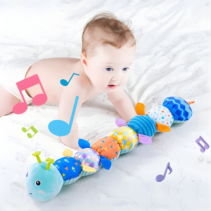 Bunte Raupen-Rassel – Weiches Plüschtier für Babys