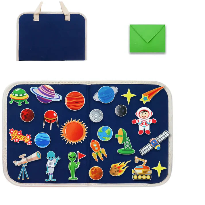 Montessori Weltraum-Filzboard – Lernen, Spielen & Entdecken