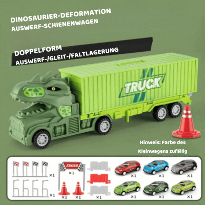 Dino Transporter Truck mit Rennautos & Garage