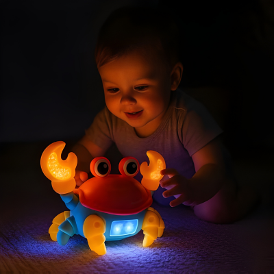 Elektrische Krabbe mit Musik & Licht – Baby Spielzeug