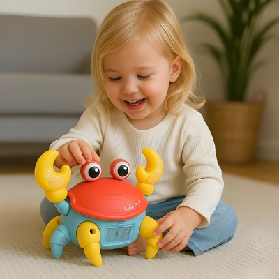 Elektrische Krabbe mit Musik & Licht – Baby Spielzeug