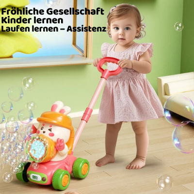 Magische Bubble-Maschine für Kinder mit Licht & Schiebestange